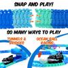USA Toyz Ocean Race Tracks for Kids- 265pk Speedway Race Car Track Set with 225 Flexible Roads, 3 Shark Toy Cars, Tunnels, Bridges, Intersection, Sea Animals STEM Building Toy for Boys and Girls view 4