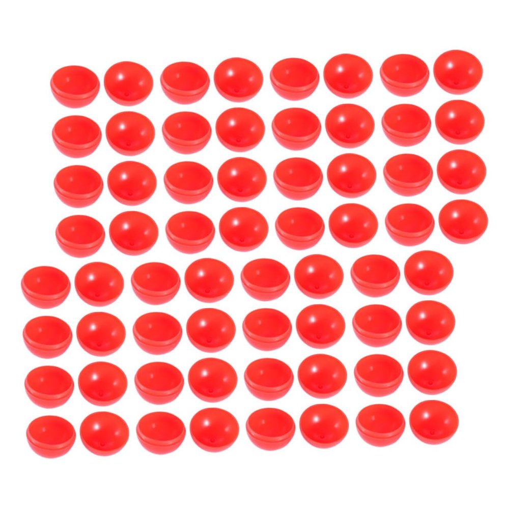 Toyvian 100pcs Red Openable Lottery Balls PVC Reusable Sphere Game Props for Raffle Drawings Party Activities Indoor Entertainment