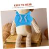GARVALON 2Pcs Plush Bear Hoodie for Stuffed Animals Soft Doll Clothes Comfortable Replacement Costume Accessories for Creative Play view 3