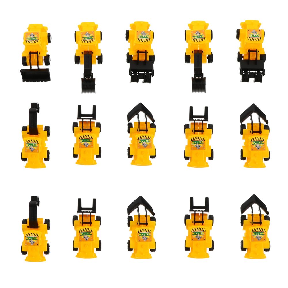 BESPORTBLE 24Pcs Construction Vehicle Cake Decoration for Birthday Cake Topper Plastic Mini Excavator Crane Bulldozer Forklift Cupcake Toppers for Boys Party Supplies