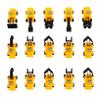BESPORTBLE 24Pcs Construction Vehicle Cake Decoration for Birthday Cake Topper Plastic Mini Excavator Crane Bulldozer Forklift Cupcake Toppers for Boys Party Supplies view 1