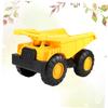 BESPORTBLE Plastic Beach Car Sand Holder Medium Yellow Dump Truck for Lightweight Fun Sand Vehicle Beach Accessory for Preschoolers view 4