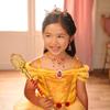 Disney Store Official Belle Costume Tiara for Kids - Shimmering Princess Dress Up Accessory, Metal Headband with Sculpted Enameled Rosettes, Faceted Gems & Faux Pearls, Goldtone Finish view 2