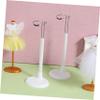 Abaodam 2Pcs Portable Creative Doll Stand White PVC Doll Display Rack Lightweight and Storage for Home and Store Space Saving view 2