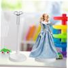 Abaodam 2Pcs Portable Creative Doll Stand White PVC Doll Display Rack Lightweight and Storage for Home and Store Space Saving view 3
