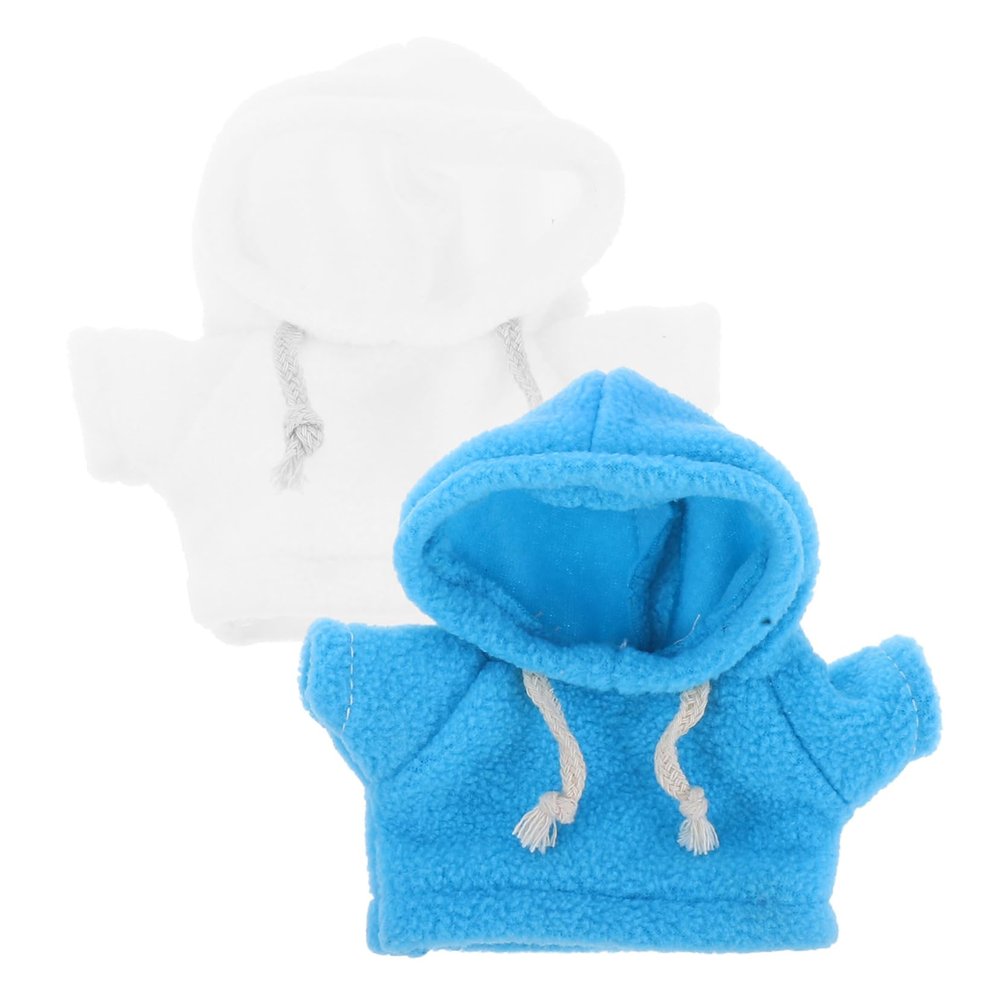 Abaodam 2Pcs Plush Bear Clothes Soft Hoodie Outfit for Stuffed Animals Doll Accessories Comfortable Fit Easy to Clean