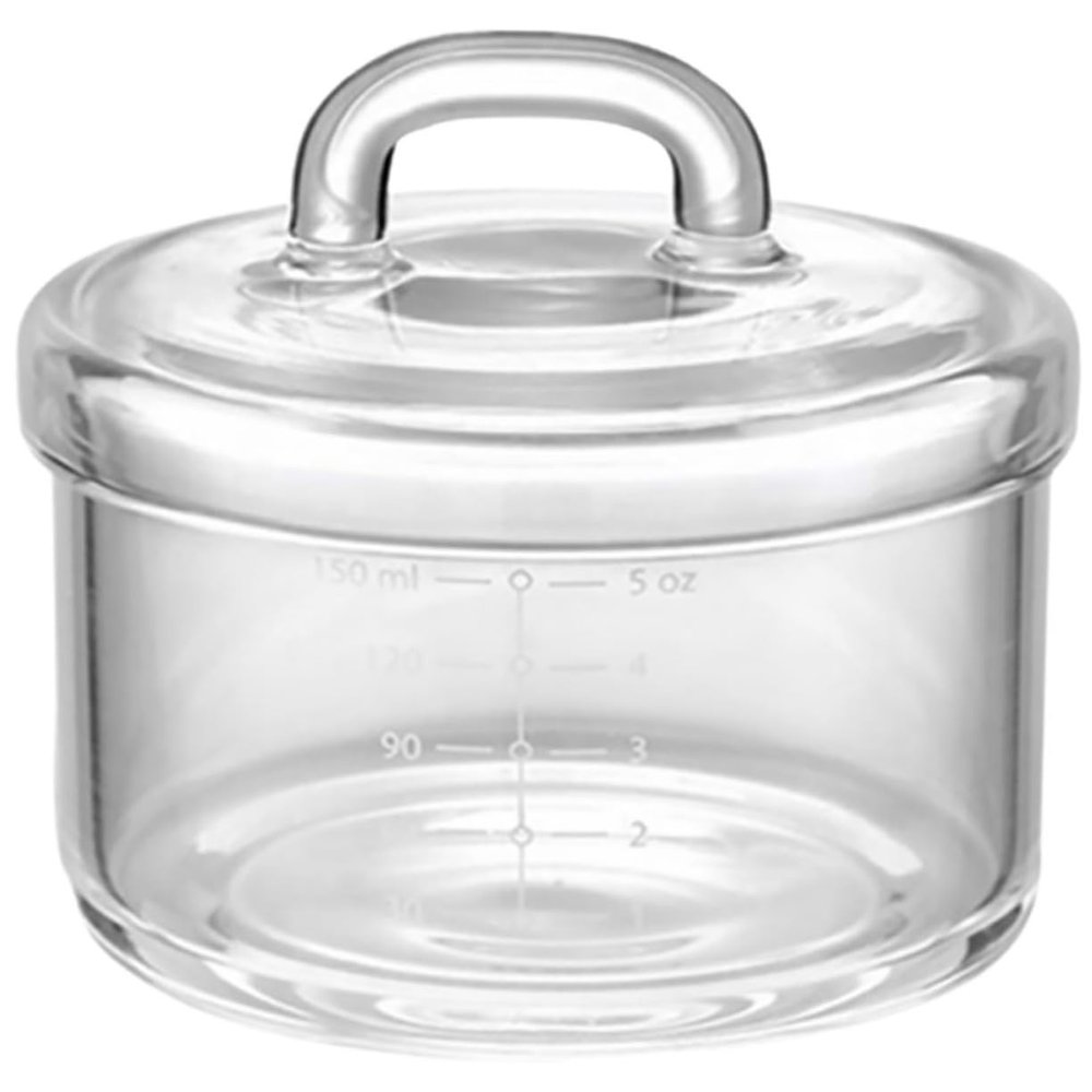 ibasenice Heat Resistant Borosilicate Glass Rice Bowl with Lid Steaming Soup Storage Container for Food Microwave Safe Kitchen Supply for Home and Travel