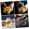 ibasenice Heat Resistant Borosilicate Glass Rice Bowl with Lid Steaming Soup Storage Container for Food Microwave Safe Kitchen Supply for Home and Travel view 2