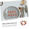 BRIGHTFUFU 8pcs Artificial Chocolate Models Bulk Faux Dessert Props Bright Simulated Chocolates Decorative Display for Kitchen Wedding Shop Miniature House view 4