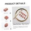 BESPORTBLE 8pcs Artificial Chocolate Models Decorative Fake Chocolate Props Realistic Food Display for Desktop Tabletop Decor in Brown view 3