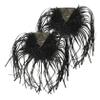 BESPORTBLE 2 Pcs Tassel Fringe Epaulet Shoulder Board Badge Decor with Safety Pin Fashionable PU Leather Epaulets for Jackets and Costumes Metal Accent Accessories for Stylish Outfits view 1
