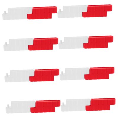 BESPORTBLE 16pc Rc Drift Car Road Barrier Miniature Traffic Fences for Racing Track Realistic DIY Drift Field Fence Accessories Red White Each for High Speed Rc Car Racing