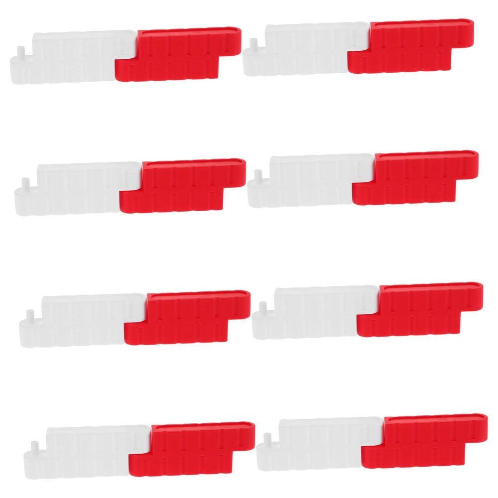 BESPORTBLE 16pc Rc Drift Car Road Barrier Miniature Traffic Fences for Racing Track Realistic DIY Drift Field Fence Accessories Red White Each for High Speed Rc Car Racing