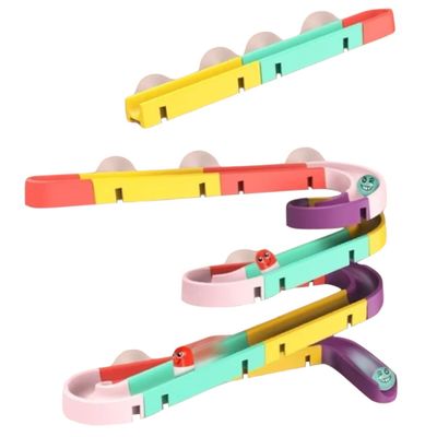 ERINGOGO DIY Marble Run Track Educational Bathing for Boys Develops Fine Motor Skills Eye Hand Coordination Colorful Stem Puzzle Gift
