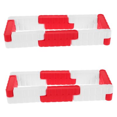 Toyvian 16pc Miniature Traffic Barricade for Rc Car Racing Track Red White Road Barriers for Drift Runway Detailed Craftsmanship Enhances Competitive Racing Experience Versatile Rc Track