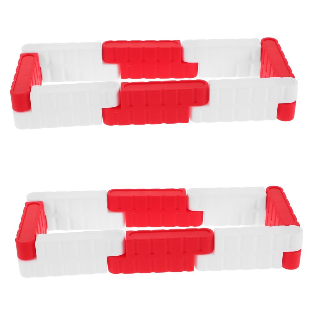 Toyvian 16pc Miniature Traffic Barricade for Rc Car Racing Track Red White Road Barriers for Drift Runway Detailed Craftsmanship Enhances Competitive Racing Experience Versatile Rc Track