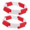 BESPORTBLE 16pc Mini Traffic Fence Rc Car Road Barrier for Drift Racing Track Accessories Realistic Design Red White for Rc Car Racing Simulation view 1