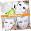 BESPORTBLE 4pcs DIY Paintable Paper Pulp Masks Full Face Blank Masquerade Craft Kit for Teens Birthday Carnival Party Decor view 3