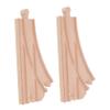 GARVALON 2pcs Wooden Train Track Switch Accessories Multi Directional Railway Pieces for Educational Play Compatible with Thomas Train Sets Expansion view 1