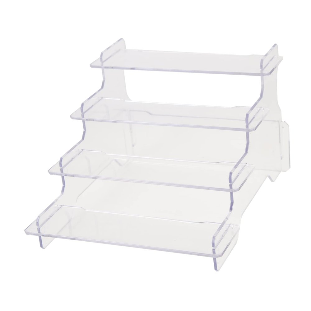Abaodam 4 Tier Plastic Riser Shelf Display Stand for Small Models