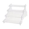 Abaodam 4 Tier Plastic Riser Shelf Display Stand for Small Models view 1
