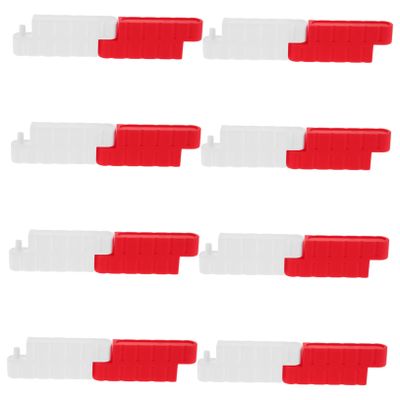 Abaodam 16pc Rc Drift Field Fence Miniature Traffic Barricades and Roadblocks for Rc Car Racing Track Accessories Red and White Barriers Enhancing Race Track Complexity and Challenge