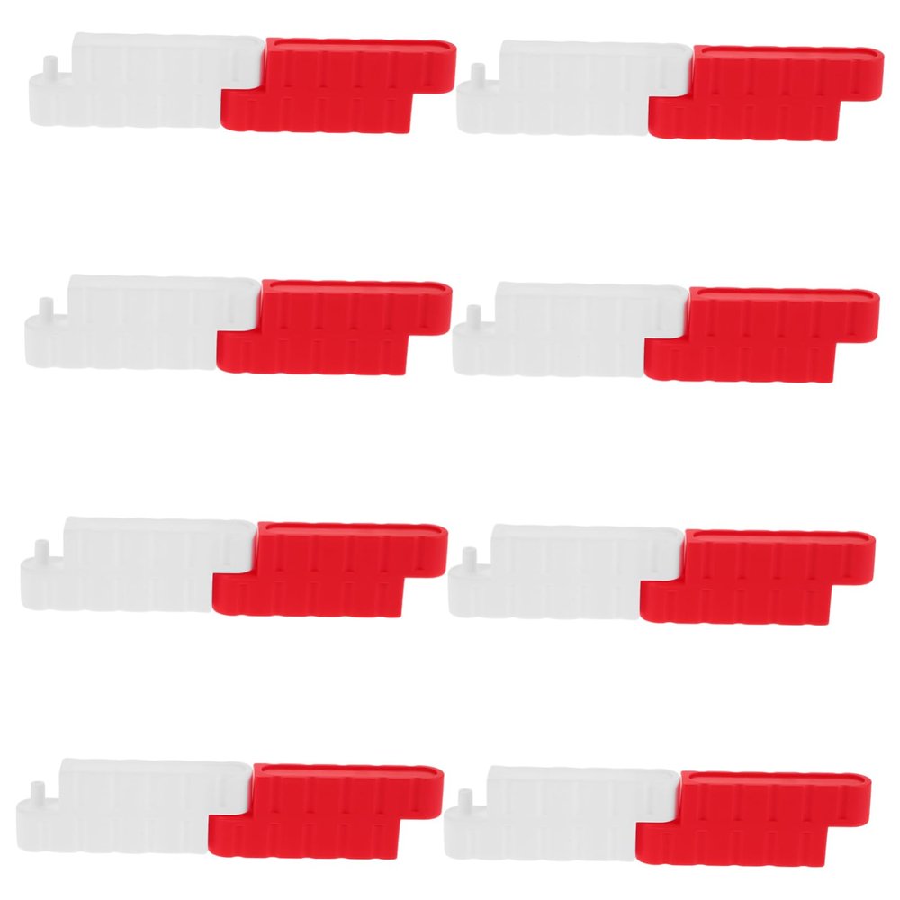 Abaodam 16pc Rc Drift Field Fence Miniature Traffic Barricades and Roadblocks for Rc Car Racing Track Accessories Red and White Barriers Enhancing Race Track Complexity and Challenge