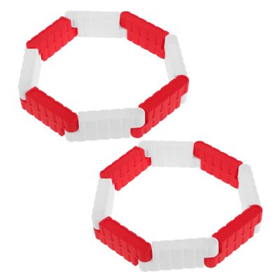 Milisten 16pc Rc Drift Race Track Barriers Mini Traffic Fences for Remote Control Car Racing DIY Roadblock with Red and White Fence for Enhanced Track Difficulty and Versatile Drift