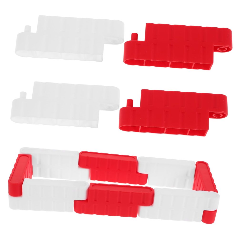 FRCOLOR 16pc Rc Car Drift Race Road Barriers Mini Traffic Fences Red White Rc Accessories for Enhanced Track Complexity Racing Challenge for All Ages Simulation