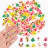 100 Pieces Tiny Christmas Decorations for Dollhouse Micro Resin Decor for Crafts Mini Things for Fairy Garden Micro Landscaping Decoration, Style 5 view 1