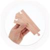 HOOTNEE 2pcs Multi Directional Wooden Train Track Switch Pieces Curved Expansion Accessories for Creative Railway Layouts Compatible with Major Train Sets for Boys view 3