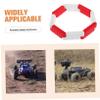 Healifty 16pc Rc Drift Car Road Barrier Miniature Traffic and Roadblock Accessories for DIY Racing Tracks Red and White Fence for Enhanced Challenge and Creative Track Design view 3