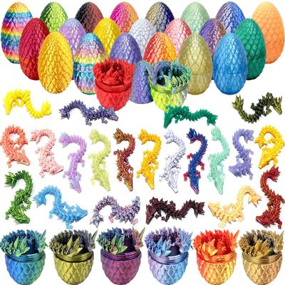 12PCS 3D Printed Dragon Eggs with Dragon Inside,Cool Stuff Fun Gifts,Unleash Your Imagination,Easter Basket Stuffers