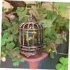 BCOATH Miniature Bird Cage Adornment Mini House Birdcage Creative Small Miniature Cage Model for Dollhouse Micro Landscaping Decoration Gift view 3