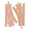 MOLUCKFU 2pcs Wooden Train Track Expansion Switch Tracks for Compatible with Major Brands Sturdy Wood Pieces for DIY Railway Layouts and Engaging Play view 1