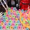 132pcs Halloween Luminous Mini Ghosts Figures 6 Colours Glow in The Dark Miniature Resin Ghost Figurines to Hide Bulk Tiny Small Statue for Halloween Party Favors Micro Garden Dollhouse Decorations view 2