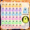 132pcs Halloween Luminous Mini Ghosts Figures 6 Colours Glow in The Dark Miniature Resin Ghost Figurines to Hide Bulk Tiny Small Statue for Halloween Party Favors Micro Garden Dollhouse Decorations view 3