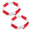 Beaupretty 16pc Rc Car Racing Track Road Barriers Mini Traffic Fence for Drift Race Simulation Red White Each Rc Road Track Accessories for Enhanced Racing Challenge and High Speed Drift view 1