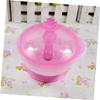 COOLHIYA Suction Bowls with Spoon Set for Slip Pink PP Bowls with Lid Spill Lightweight Design Refrigerator Safe and Dishwasher Friendly view 3
