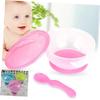 HOOTNEE Suction Bowls with Spoon and Lid Spill Solid PP Set Lightweight Non Slip Suction Design for Boys and Small Pink Bowls for Table Stability and Food Storage view 2