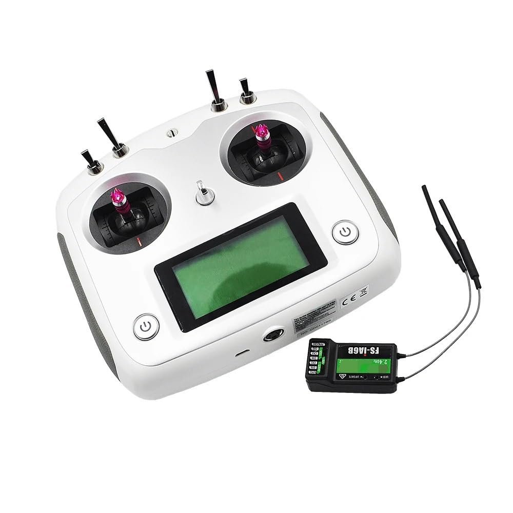 FS-i6S 10-Channel 2.4GHz RC Radio Transmitter & Receiver Kit with iA6B/iA10B for RC Hydraulic & Bulldozer(I6S iA6B Receiver)