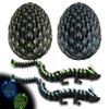 2PCS 3D Printed Dragon Glow, Mystery Dragon Egg Glow in The Dark, UV Reactive 3D Printer Articulated Animals Fidget Toy, Crystal 3D Print Dinosaur Toys for Boys Girls Home Decor view 1