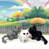 3pcs Articulated 3D Printed British Shorthair Cat, 4" White Gray Black Cats, Flexible Animal Toy, Movable Joints, Home Office Decor, Fidget Toys for Autism/ADHD, Executive Desk Animals Toy ABSHC-3X view 4