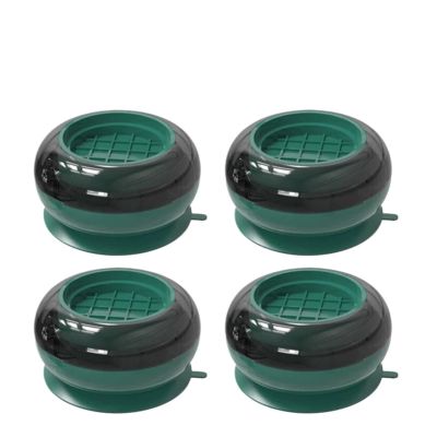 Universal Anti Vibration Pads Washing Machine Rubber Foot Mat Silent Refrigerator Furniture Pad Furniture Lifting Foot Base(4PCS-Green)