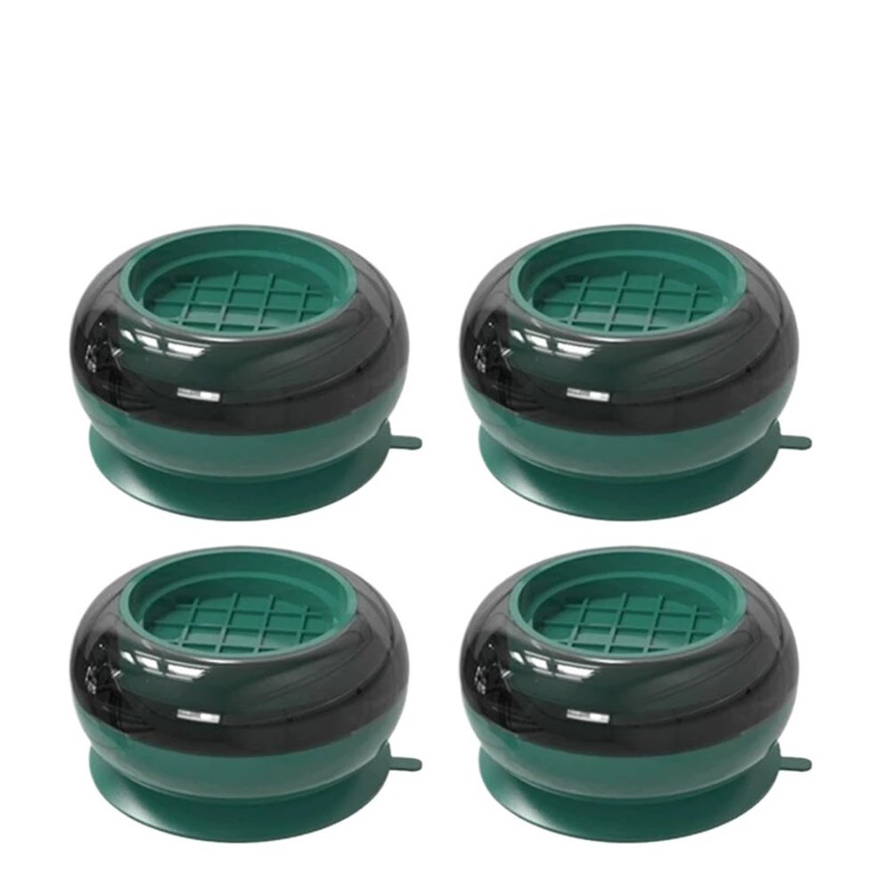 Universal Anti Vibration Pads Washing Machine Rubber Foot Mat Silent Refrigerator Furniture Pad Furniture Lifting Foot Base(4PCS-Green)