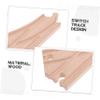 HAKIDZEL 2pcs Wooden Train Track Connector Pieces Multi Directional Switch Tracks for Boys and Flexible Expansion Compatible with Major Wooden Train Sets Educational for Cognitive Skill view 2