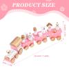 NUOBESTY Christmas Train Decor, 1set Small Christmas Tree Wooden Train Toy Ornament Mini Xmas Figurines for Desktop, Party, Festival Decorations view 2
