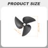 MECCANIXITY 2 Pcs RC Boat Propeller, 3 Blades Propellers 3mm Hole Dia 32mm OD 1.4mm Pitch CW Clockwise Rotating Drill Propeller for RC Boat, DIY Ship Model, Black view 2
