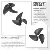 MECCANIXITY 2 Pcs RC Boat Propeller, 3 Blades Propellers 3mm Hole Dia 32mm OD 1.4mm Pitch CW Clockwise Rotating Drill Propeller for RC Boat, DIY Ship Model, Black view 3