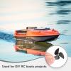 MECCANIXITY 2 Pcs RC Boat Propeller, 3 Blades Propellers 3mm Hole Dia 32mm OD 1.4mm Pitch CW Clockwise Rotating Drill Propeller for RC Boat, DIY Ship Model, Black view 4